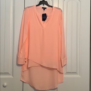 Soft Coral Hi/Lo Blouse